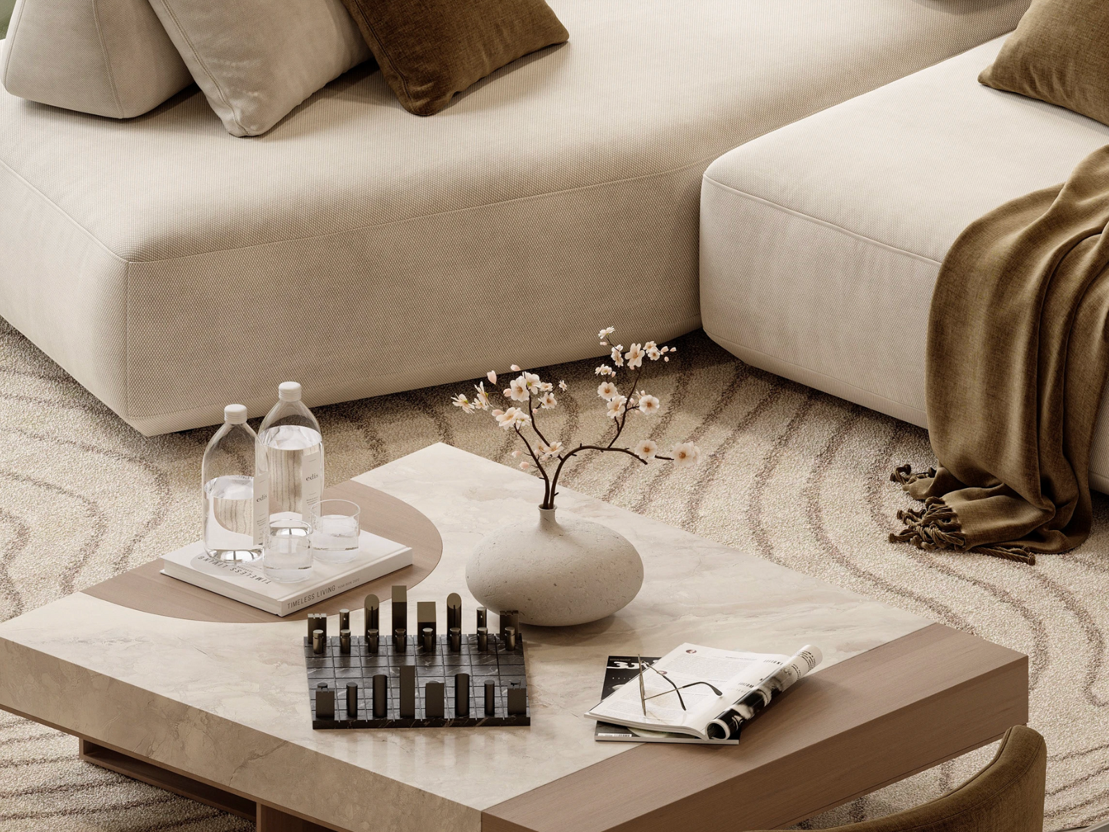 Smart Living Room With Kitchen Gallery